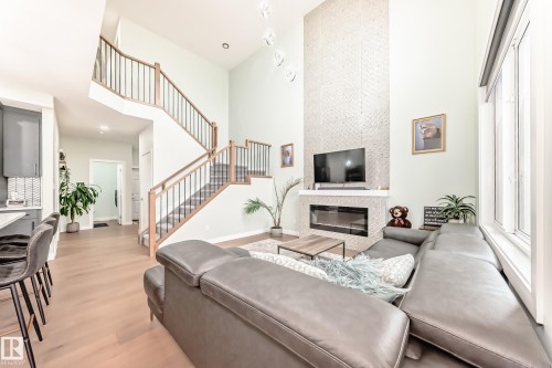 3621 41 Avenue, Beaumont, AB - Indoor With Fireplace