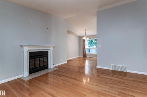 1511 109 Street, Edmonton, AB - Indoor Photo Showing Living Room With Fireplace