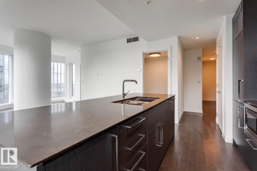 3307 10360 102 Street, Edmonton, AB - Indoor Photo Showing Kitchen With Double Sink With Upgraded Kitchen