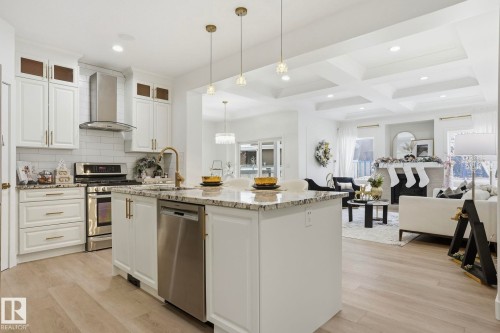 971 Summerside Link, Edmonton, AB - Indoor Photo Showing Kitchen With Upgraded Kitchen