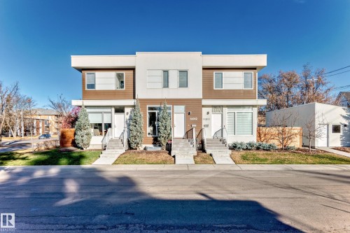 Contemporary house with stucco siding - 14812 98 Avenue, Edmonton, AB - Outdoor With Facade
