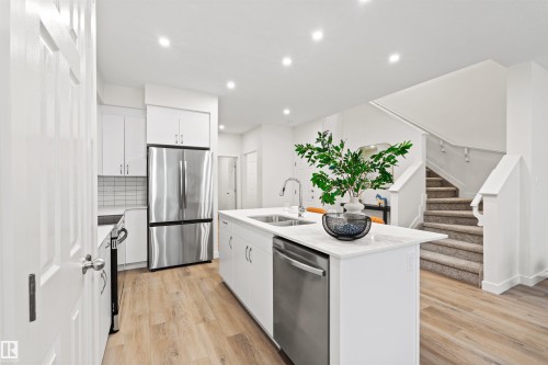 2009 209A Street, Edmonton, AB - Indoor Photo Showing Kitchen With Double Sink With Upgraded Kitchen