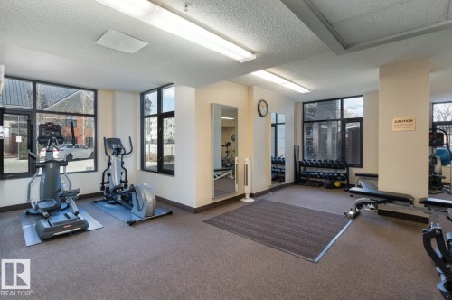 408 9020 Jasper Avenue, Edmonton, AB - Indoor Photo Showing Gym Room