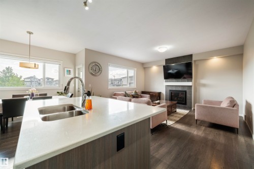 9864 222 Street, Edmonton, AB - Indoor Photo Showing Other Room With Fireplace