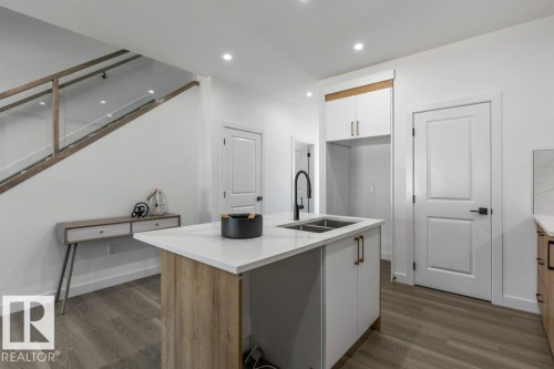 9824 106 Avenue, Morinville, AB - Indoor Photo Showing Kitchen With Double Sink