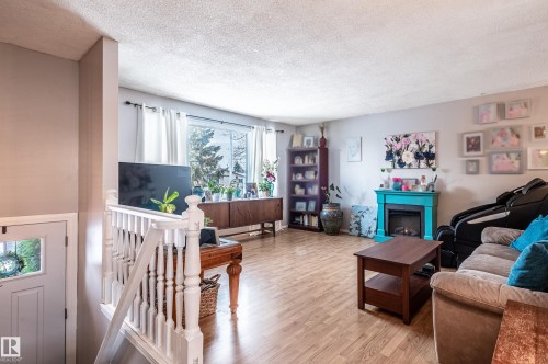 11007 172 Avenue, Edmonton, AB - Indoor Photo Showing Living Room With Fireplace