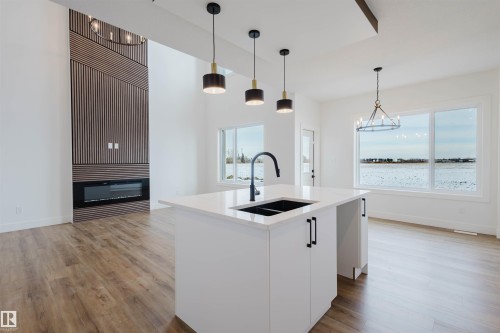 335 Bluff Cove, Leduc, AB - Indoor Photo Showing Kitchen With Double Sink With Upgraded Kitchen