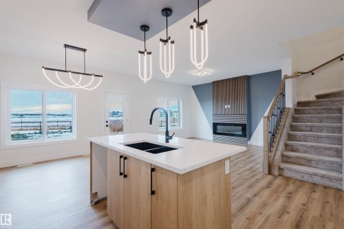367 Bluff Cove, Leduc, AB - Indoor Photo Showing Kitchen With Double Sink