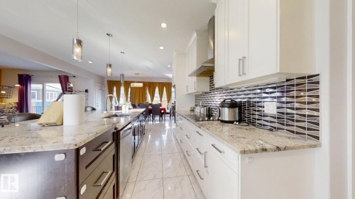 1273 Adamson Drive, Edmonton, AB - Indoor Photo Showing Kitchen With Upgraded Kitchen