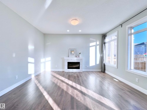 1603 169 Street, Edmonton, AB - Indoor Photo Showing Living Room With Fireplace