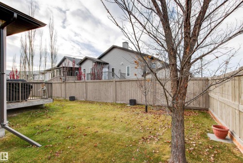 View of fenced backyard - 50 Willow Wood Lane, Stony Plain, AB - Outdoor