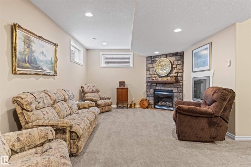50 Willow Wood Lane, Stony Plain, AB - Indoor With Fireplace