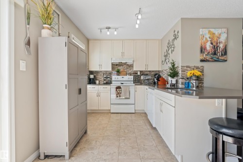 47 1140 Chappelle Blvd, Sw, Edmonton, AB - Indoor Photo Showing Kitchen With Double Sink