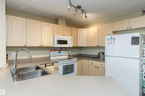 314 4403 23 Street, Edmonton, AB - Indoor Photo Showing Kitchen With Double Sink