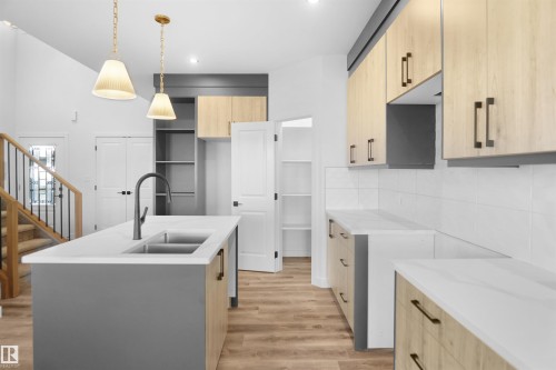 14 Axelwood Crescent, Spruce Grove, AB - Indoor Photo Showing Kitchen With Double Sink