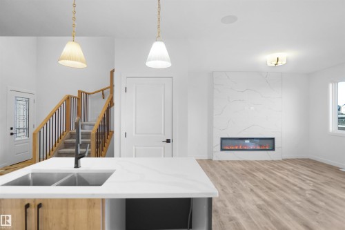 12 Axelwood Crescent, Spruce Grove, AB - Indoor With Fireplace