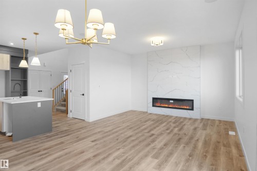12 Axelwood Crescent, Spruce Grove, AB - Indoor With Fireplace