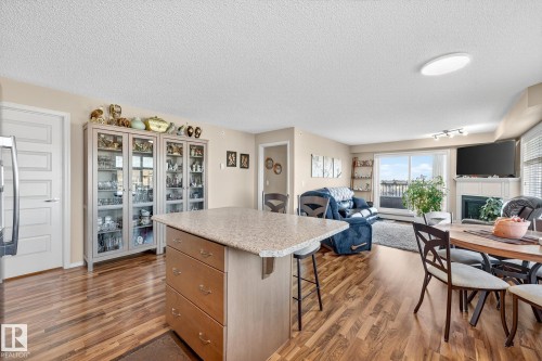 402 6070 Schonsee Way, Edmonton, AB - Indoor With Fireplace