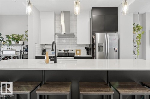 12 6214 Cartmell Court, Edmonton, AB - Indoor Photo Showing Kitchen With Stainless Steel Kitchen With Upgraded Kitchen