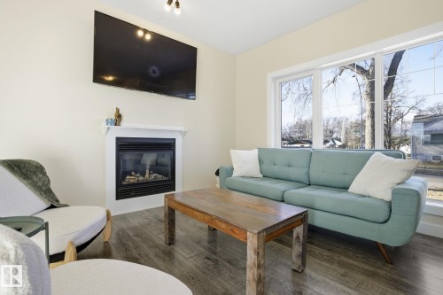 11903 51 Street, Edmonton, AB - Indoor Photo Showing Living Room With Fireplace