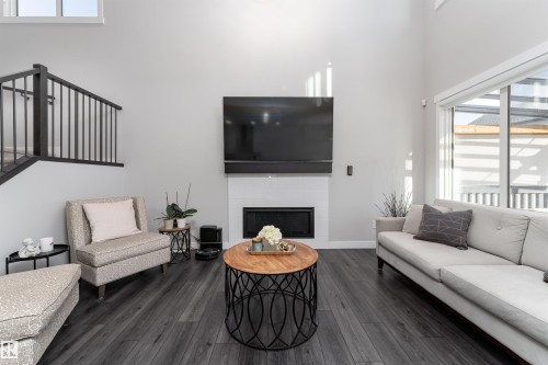 17713 73A Street, Edmonton, AB - Indoor Photo Showing Living Room With Fireplace
