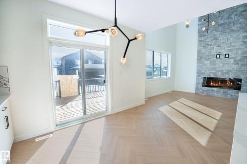 119 Lilac Close, Leduc, AB - Indoor With Fireplace