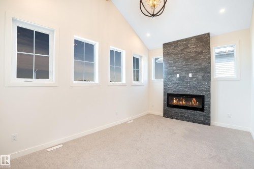 119 Lilac Close, Leduc, AB - Indoor With Fireplace