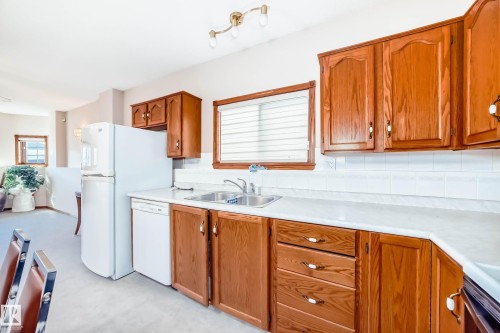 16135 56 Street, Edmonton, AB - Indoor Photo Showing Kitchen With Double Sink