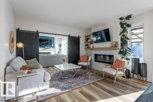 67 Jamison Crescent, St. Albert, AB - Indoor Photo Showing Living Room With Fireplace