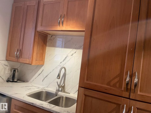 18323 66 Avenue, Edmonton, AB - Indoor Photo Showing Kitchen With Double Sink