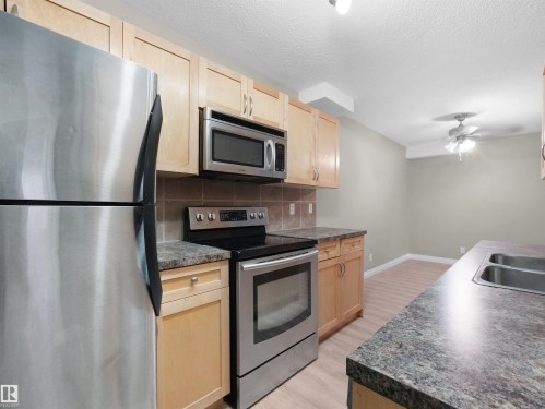 104 18008 62B Avenue, Edmonton, AB - Indoor Photo Showing Kitchen With Double Sink