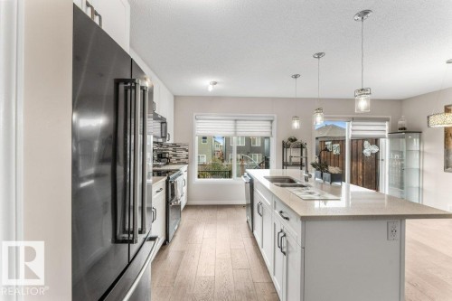 2104 Price Landing Landing, Edmonton, AB - Indoor Photo Showing Kitchen With Double Sink With Upgraded Kitchen