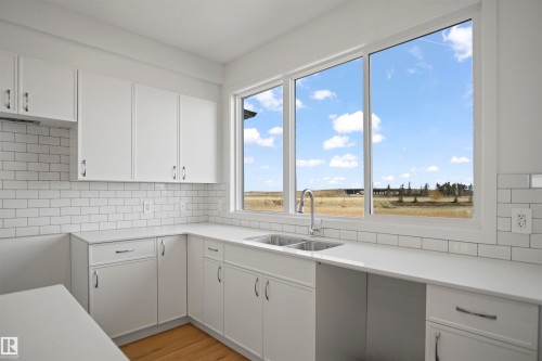 1165 South Creek Wynd, Stony Plain, AB - Indoor Photo Showing Kitchen With Double Sink