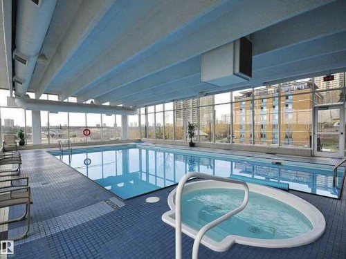 1703 9918 101 Street, Edmonton, AB - Indoor Photo Showing Other Room With In Ground Pool