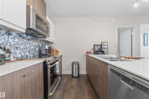 404 10227 115 Street, Edmonton, AB - Indoor Photo Showing Kitchen With Double Sink