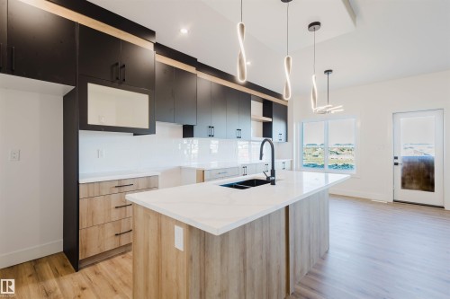 339 Munn Way, Leduc, AB - Indoor Photo Showing Kitchen With Double Sink With Upgraded Kitchen