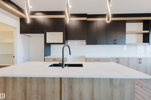 339 Munn Way, Leduc, AB - Indoor Photo Showing Kitchen With Double Sink With Upgraded Kitchen