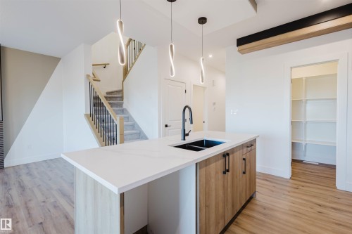 339 Munn Way, Leduc, AB - Indoor Photo Showing Kitchen With Double Sink With Upgraded Kitchen