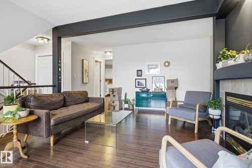17 9935 167 Street, Edmonton, AB - Indoor Photo Showing Living Room With Fireplace