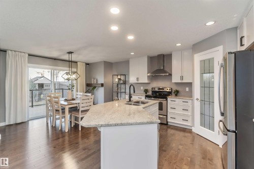 8306 180A Avenue, Edmonton, AB - Indoor Photo Showing Kitchen With Double Sink With Upgraded Kitchen