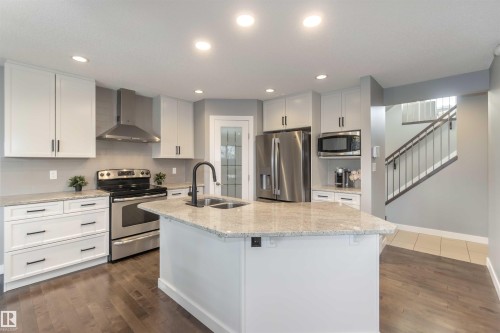 8306 180A Avenue, Edmonton, AB - Indoor Photo Showing Kitchen With Double Sink With Upgraded Kitchen