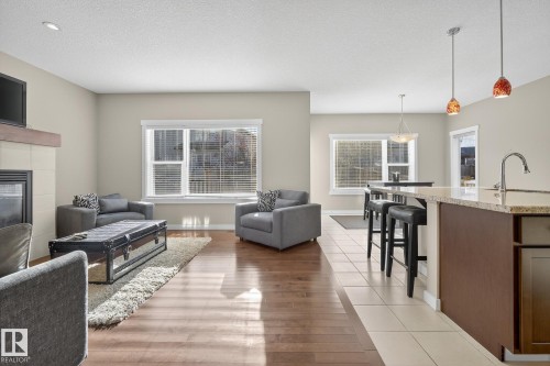 10 Codette Way, Sherwood Park, AB - Indoor Photo Showing Living Room With Fireplace