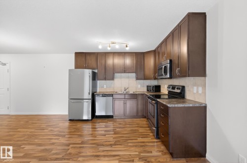 216 1204 156 Street, Edmonton, AB - Indoor Photo Showing Kitchen With Double Sink