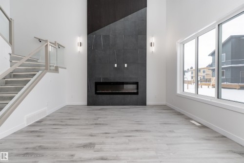 145 Graybriar Drive, Stony Plain, AB - Indoor With Fireplace