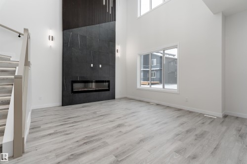 145 Graybriar Drive, Stony Plain, AB - Indoor With Fireplace