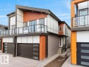 Modern home with a garage, a balcony, and entry steps - 15419 20 Street, Edmonton, AB  - Outdoor 