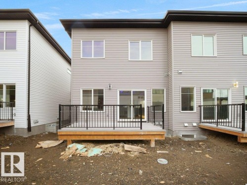 Back of house with a wooden deck - 15419 20 Street, Edmonton, AB - Outdoor With Deck Patio Veranda With Exterior