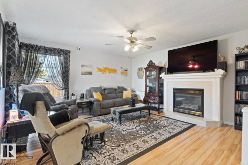 5763 189 Street, Edmonton, AB - Indoor Photo Showing Living Room With Fireplace