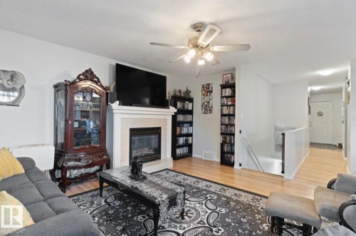 5763 189 Street, Edmonton, AB - Indoor Photo Showing Living Room With Fireplace