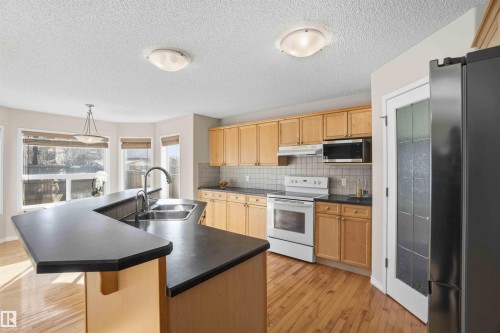 1263 Mcallister Way, Edmonton, AB - Indoor Photo Showing Kitchen With Double Sink